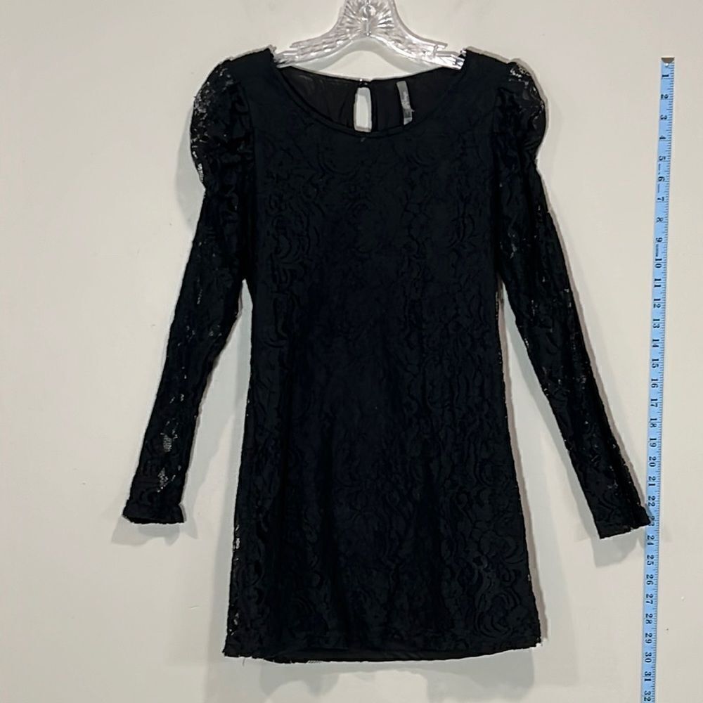 Sexy Black Lace Mini Dress By Charlotte Russe. Size Medium.